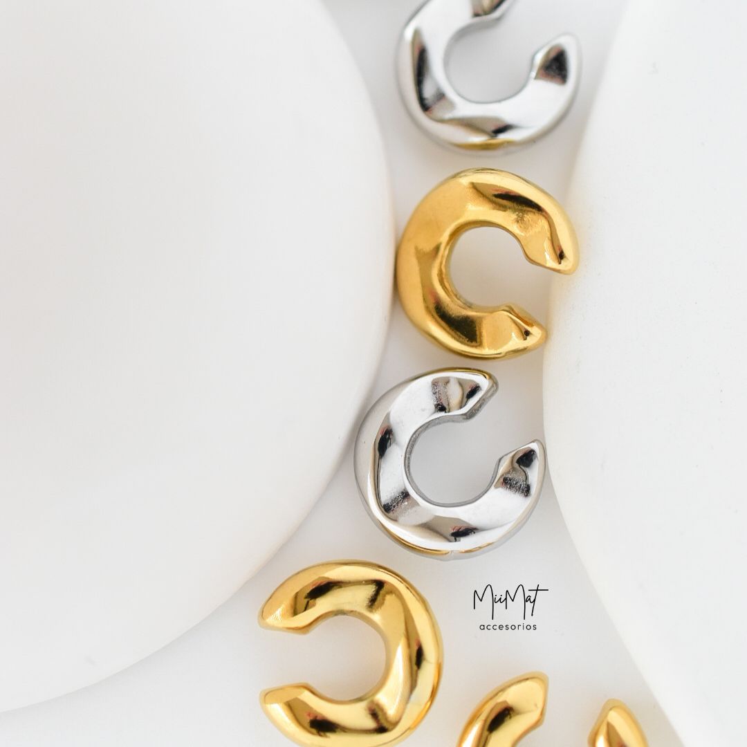 Ear Cuff Wave Plata