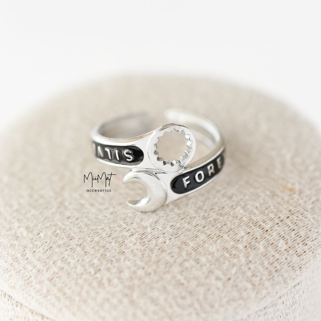 Anillo Mixed Key Negro