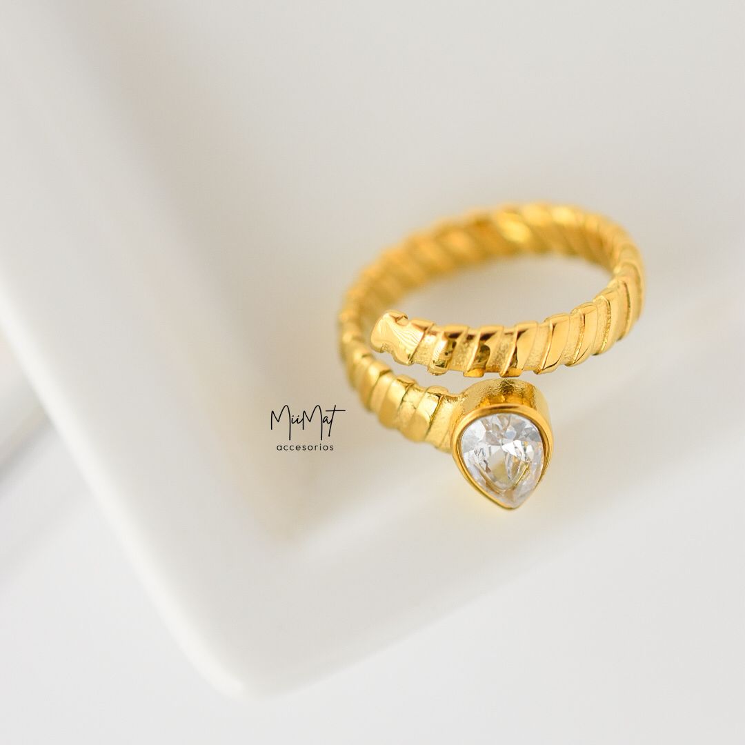 Anillo Gota Blanco