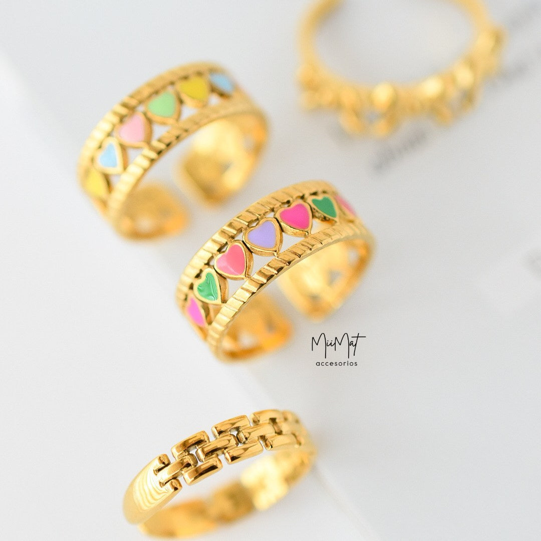 Anillo Pastel Hearts