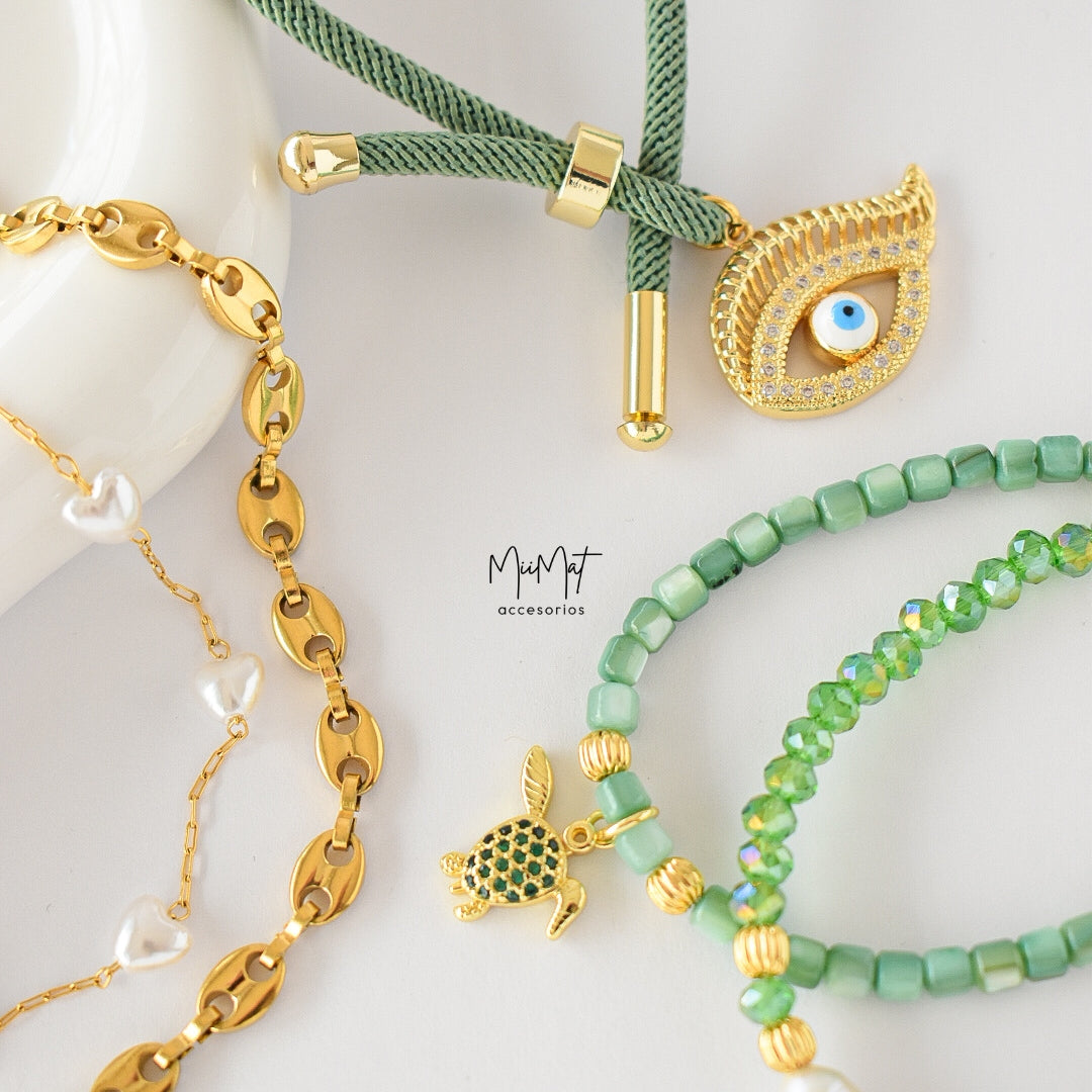 Set Pulseras Jade