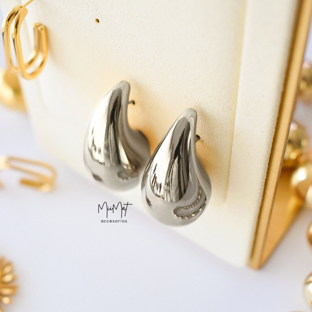 Aretes Gota Plata