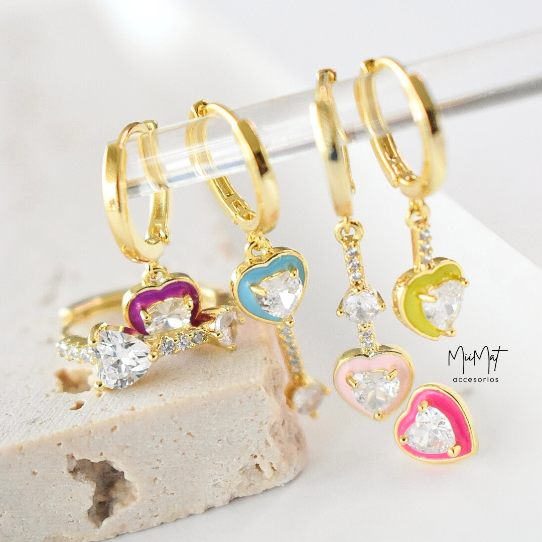 Set Neon Hearts