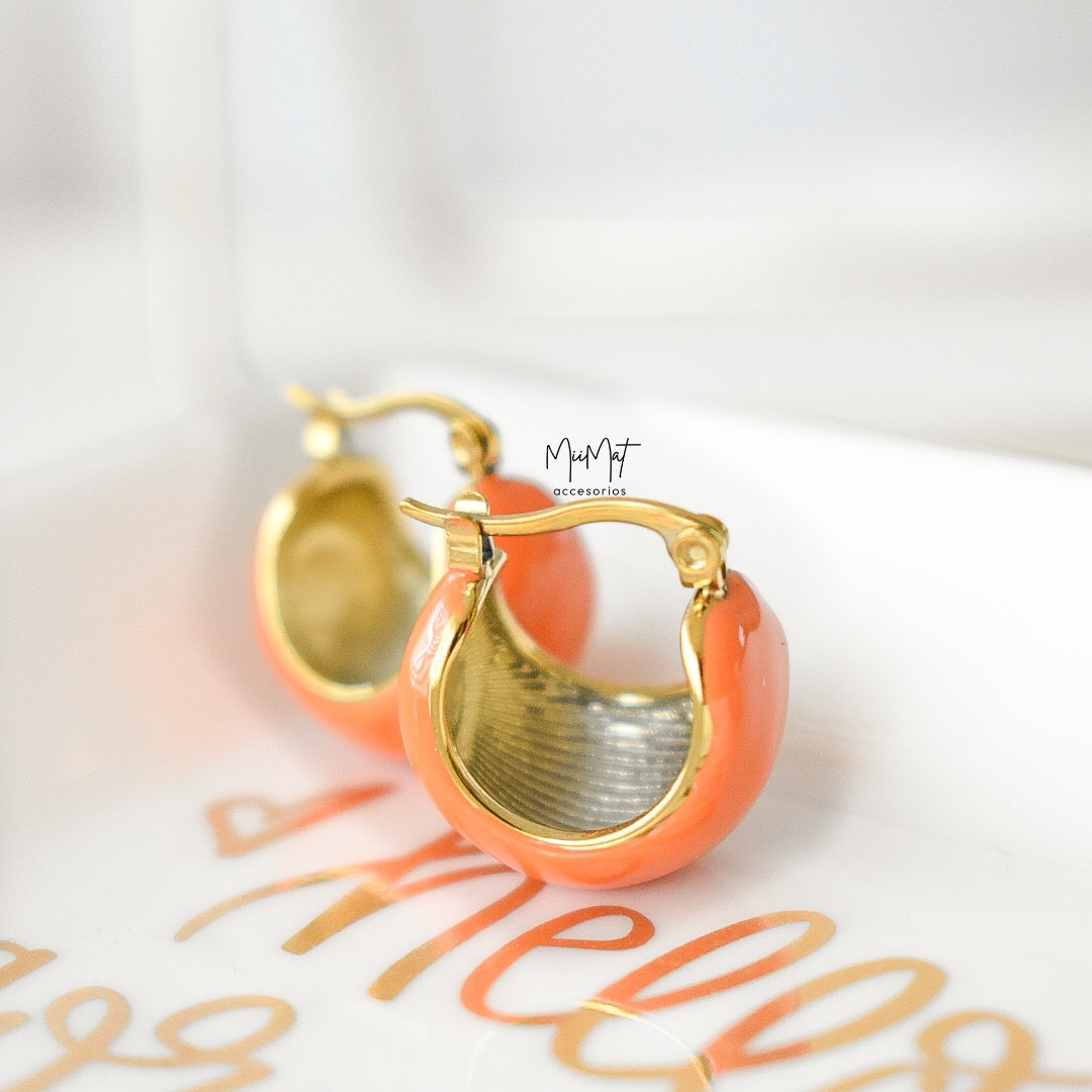 Arracadas Chunky Naranja