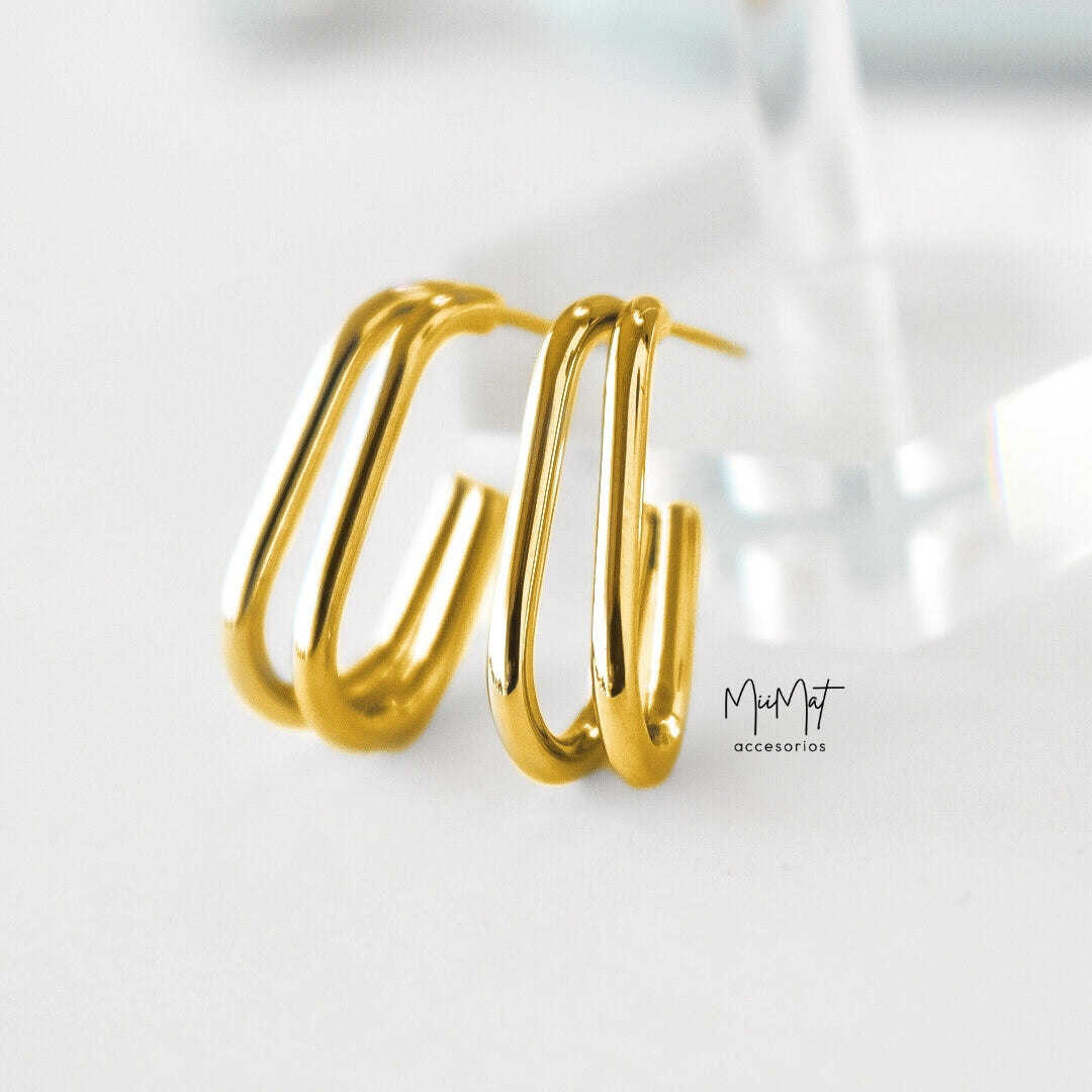 Aretes Double Gold