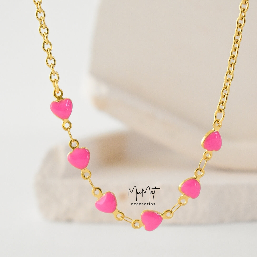 Pulsera Pink Hearts