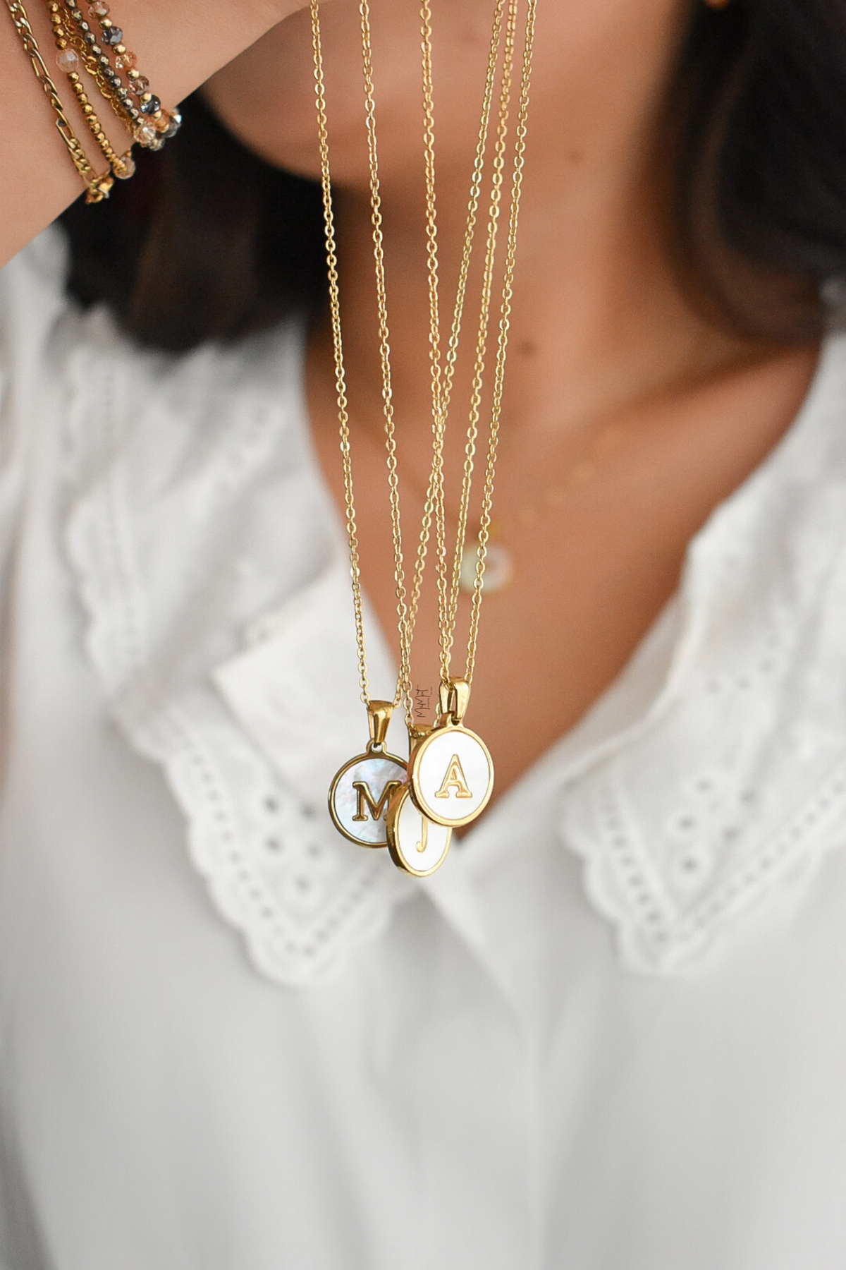 Collar Inicial Madre Perla