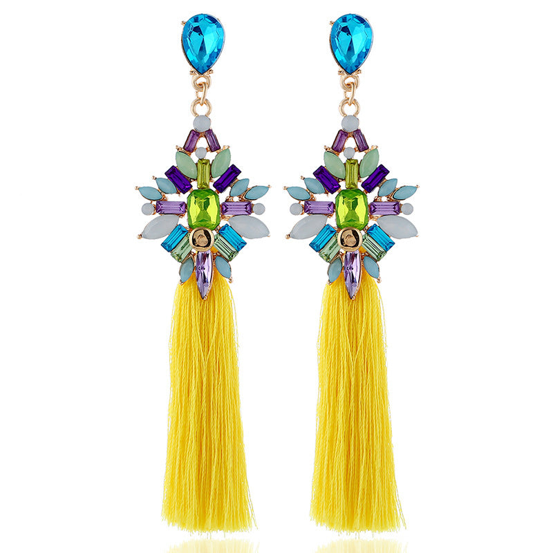 Aretes Borla con Cristal