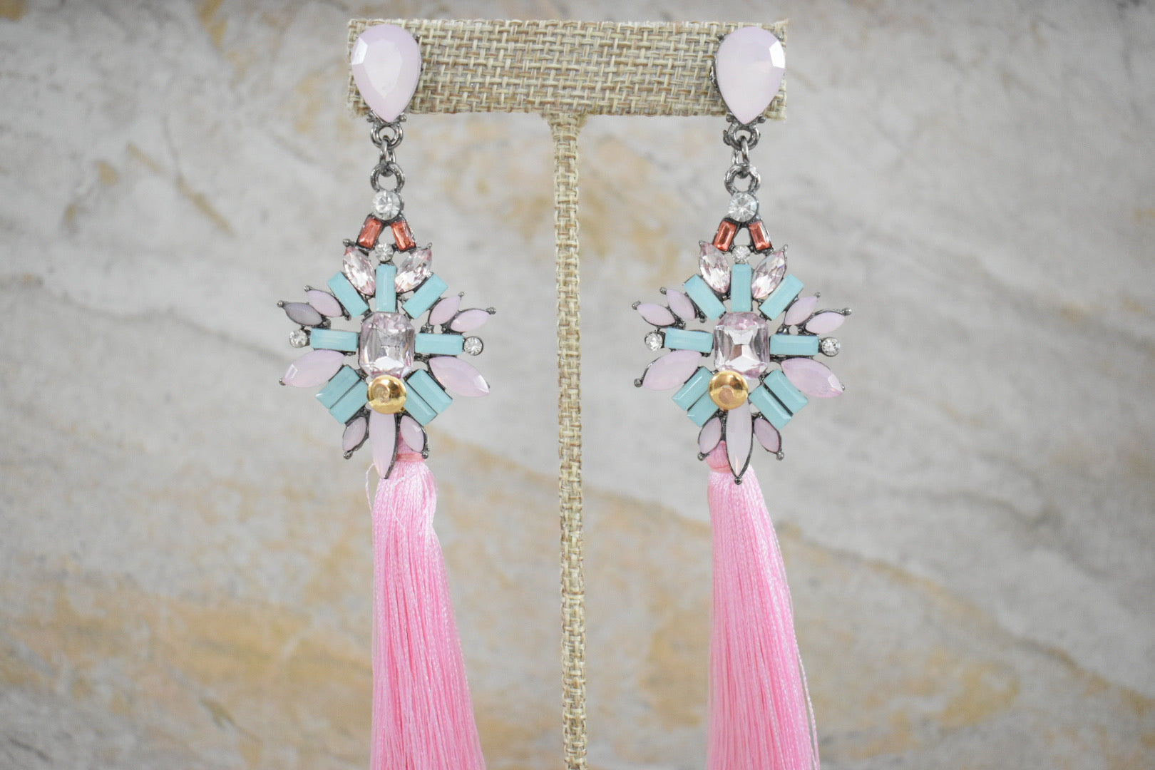 Aretes Borla con Cristal