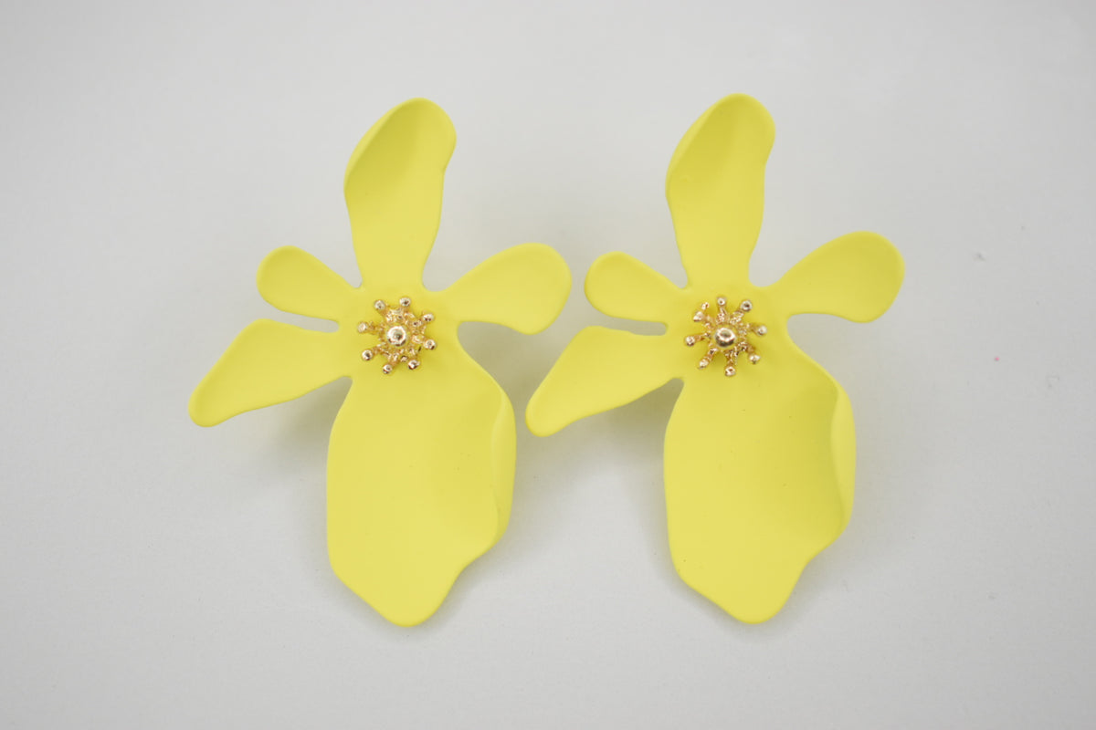 Aretes Flores Neón