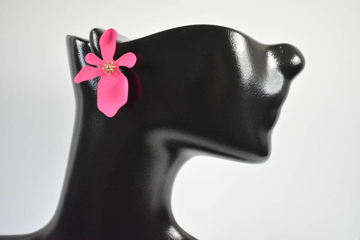Aretes Flores Neón