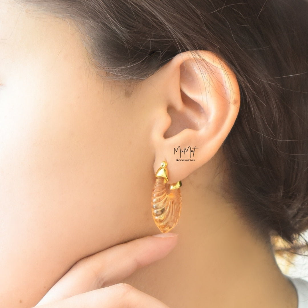 Aretes Statement Azul
