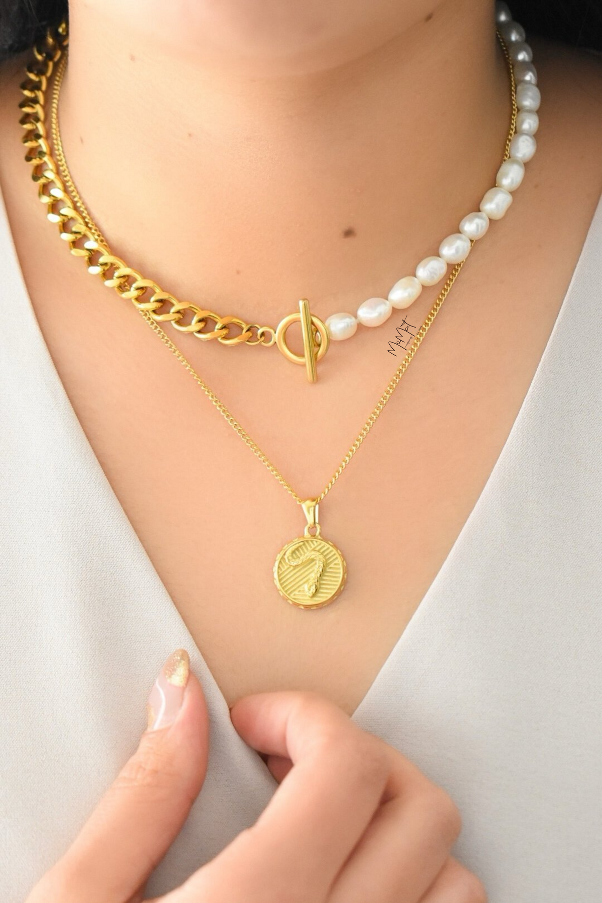 Collar Medalla Serpiente