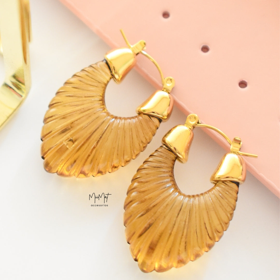 Aretes Statement Café