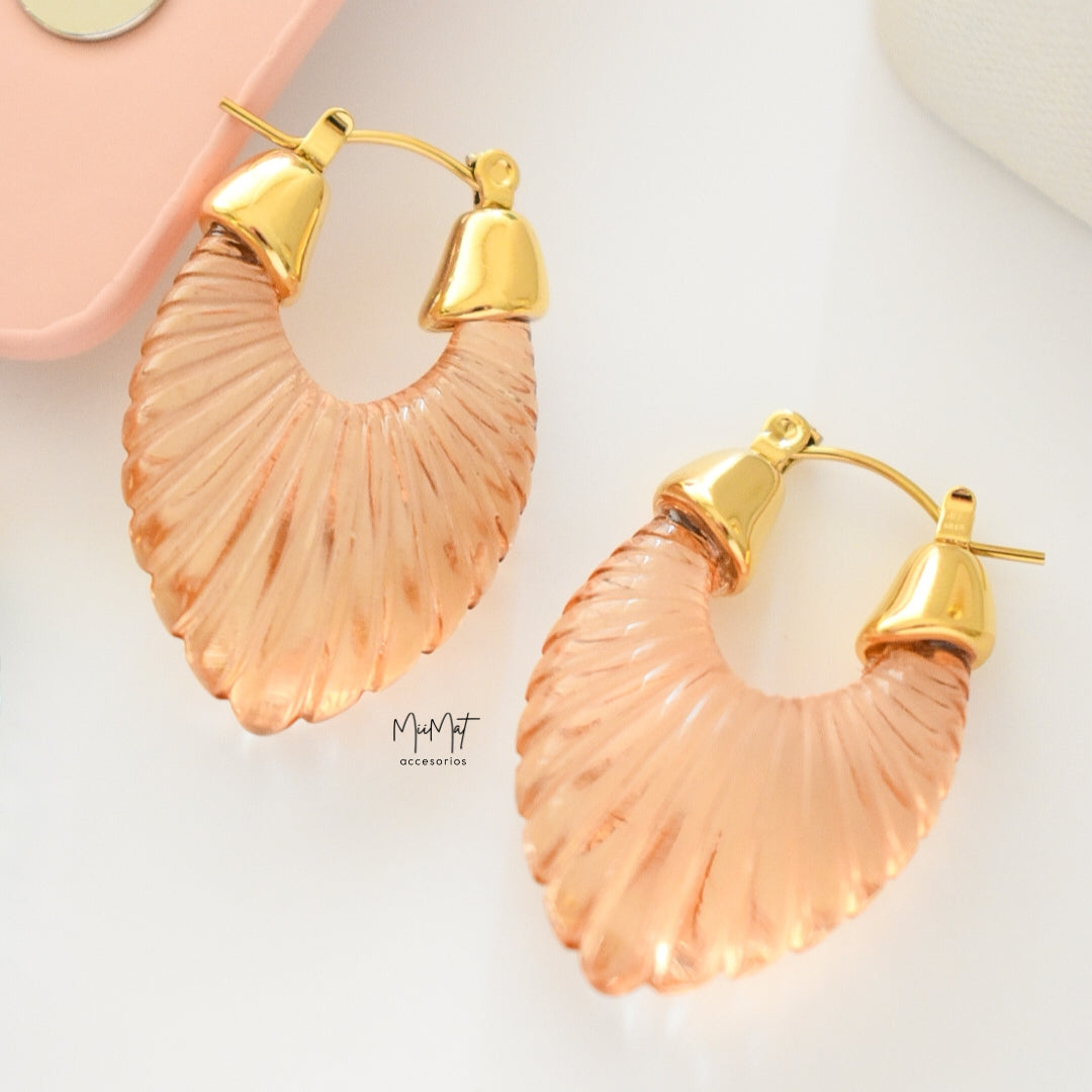 Aretes Statement Coral