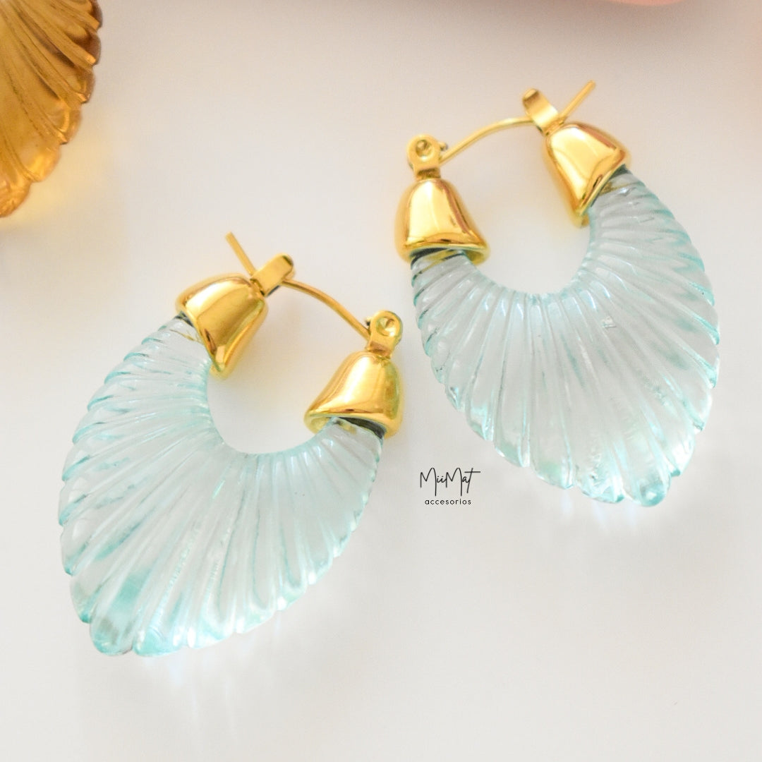 Aretes Statement Azul